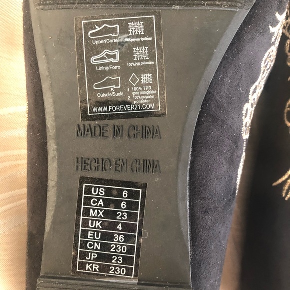 Forever 21 Black Flats Size 6 - Picture 7 of 7